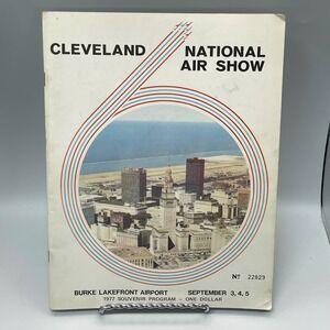1977 Cleveland National Air Show Souvenir Program Burke Lakefront Airport Vtg